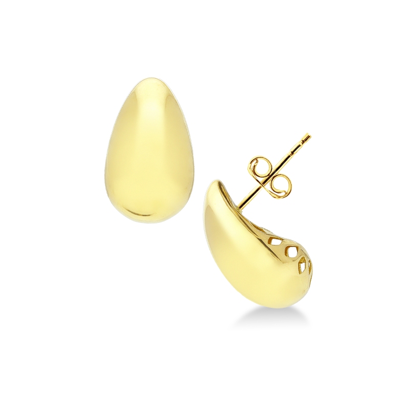 Boucles d’oreilles en or jaune 750 en forme de goutte