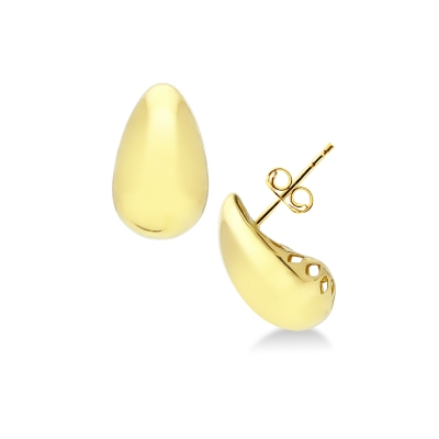 Boucles d’oreilles en or jaune 750 en forme de goutte