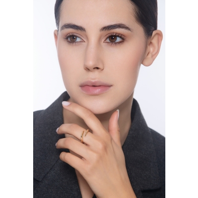 Bague Toi et Moi en or jaune 18k