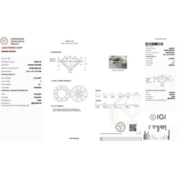 Diamant Certifié IGI   CT 1,03   E   VS 1 2