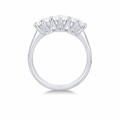 Bague trilogy en or blanc avec trois diamants CT 1,50
