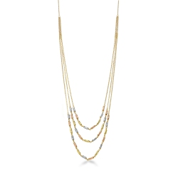 Collier design en trois ors 18k