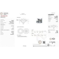 Diamant Certifié IGI  1.00 CT D VVS1 2