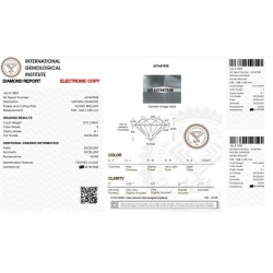 Diamant Certifié IGI  0.70 CT  E SI1  2