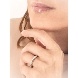 Jonc d'anniversaire en or blanc 18k avec diamants 2