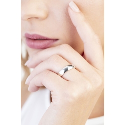 Jonc en or blanc 18k confortable  2