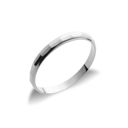 Alliance or blanc 18k femme homme