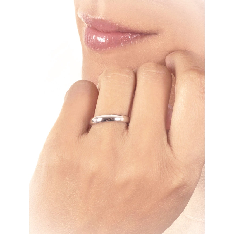 Jonc Femme Homme en or blanc 750 