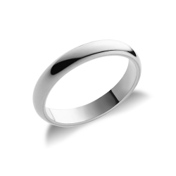 Alliance classique en or blanc 18k