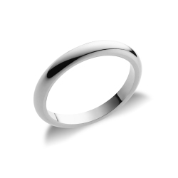 Alliance en or blanc 750