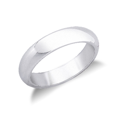 Alliance femme or blanc 18k classique 