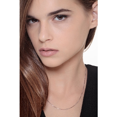 Chaîne vénitienne en or blanc 18k de 45 cm