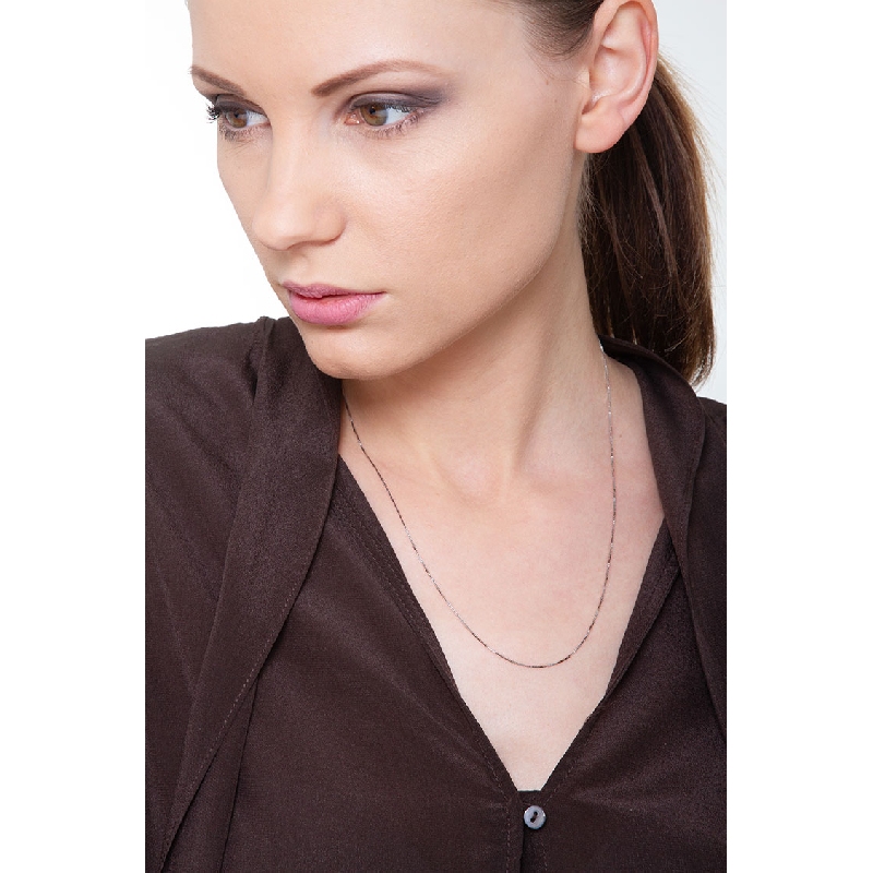 Chaine en or blanc 18k maille vénitienne