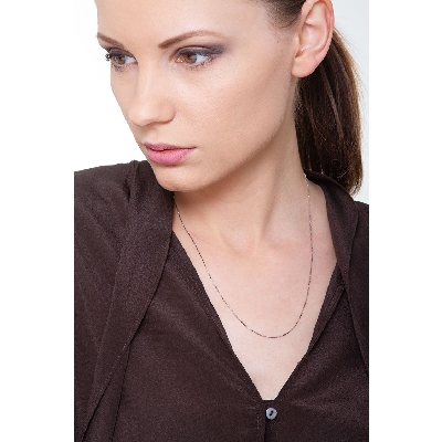 Chaine en or blanc 18k maille vénitienne