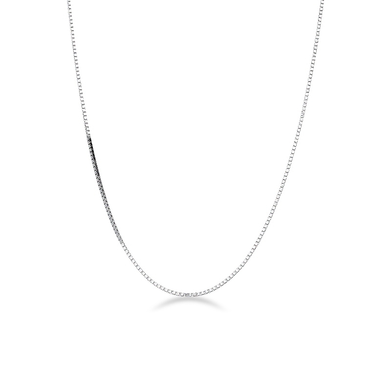 Collier maille vénitienne en or blanc 18k 