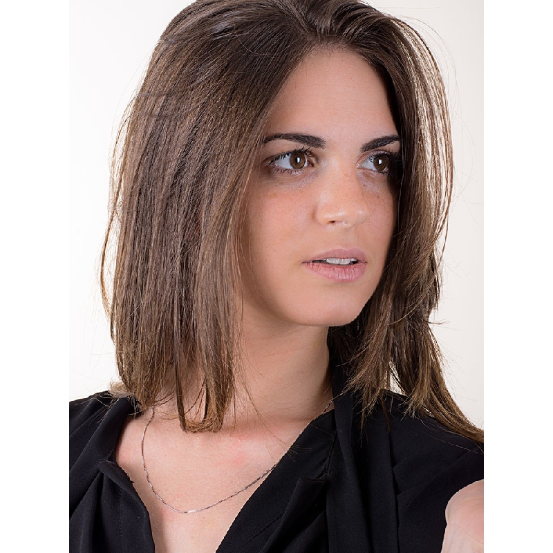 Collier en or blanc 18k à maille vénitienne