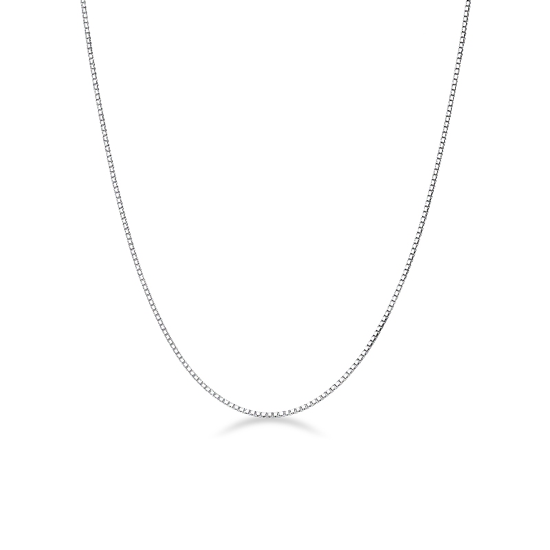 Collier en or blanc 18k à maille vénitienne