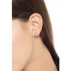 Boucles d'oreilles diamants 0.50 ct en or blanc 18k  2