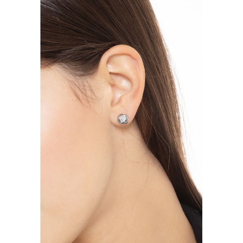 Boucles d'oreilles diamants 0.50 ct en or blanc 18k 