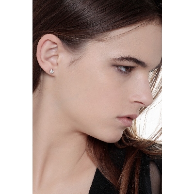 Boucles d'oreilles diamants 0.80 ct en or blanc 18k