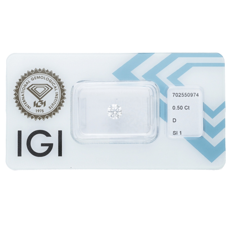 Diamant Certifié IGI  0.50 CT D SI1