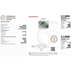 Diamante certificado IGI  0.70 CT E SI1  2