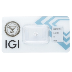 Diamant Certifié IGI  0.40 CT D VS2