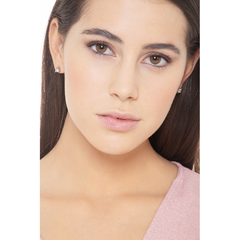 Puces d'oreilles diamant 1.00 carat or blanc 18k