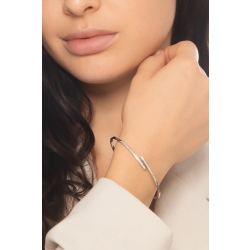 Bracelet Contrarié en Or Blanc 18 Carats avec Diamants Naturels 2