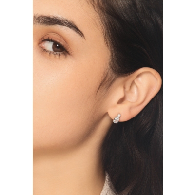 Puces en or blanc 18k avec aigue-marines ovales et diamants