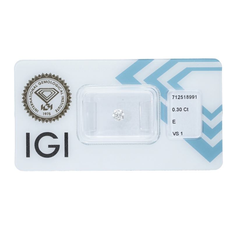 Diamant Certifié IGI 0.30 CT E VS1 