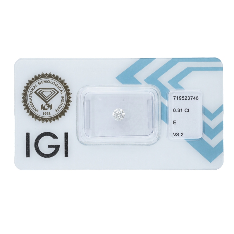Diamant Certifié IGI  0.31 CT E VS2