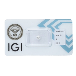 Diamant Certifié IGI 0.30 CT F VS2