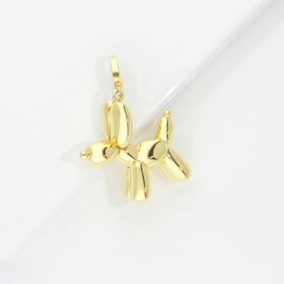 Pendentif chien ballon en or jaune 18k