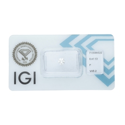 Diamant Certifié IGI 0.41 CT F VVS2 