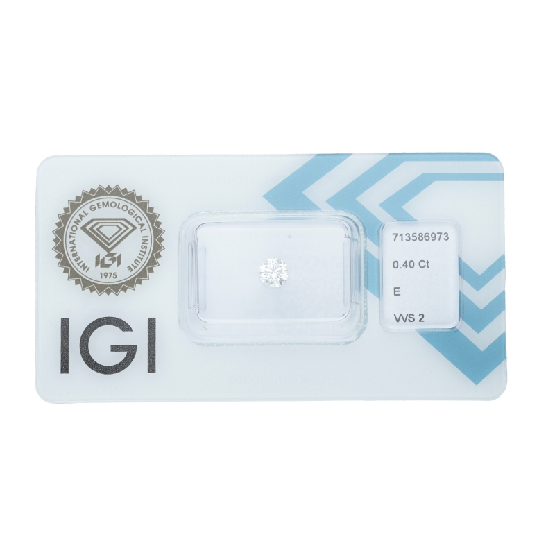 Diamant Certifié IGI  0.40 CT E VVS2