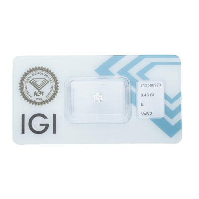 Diamant Certifié IGI  0.40 CT E VVS2