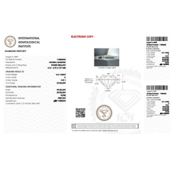 Diamant Certifié IGI  0.41 CT D VVS1 2