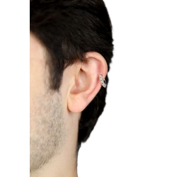 Earcuff en or blanc 18k avec clous 2