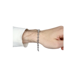Bracelet homme en or blanc 18k avec design fantaisie 2