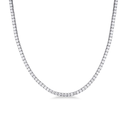 Collier tennis en or blanc 18 carats avec diamant brillant
