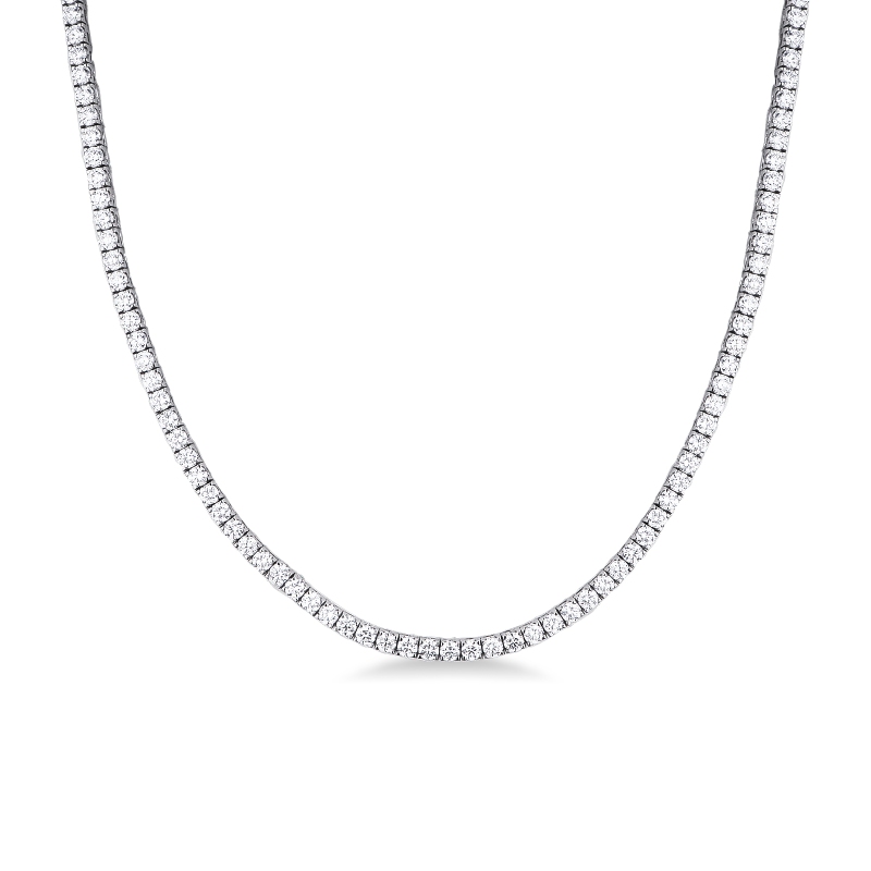 Collier tennis en or blanc 18 carats avec diamant brillant