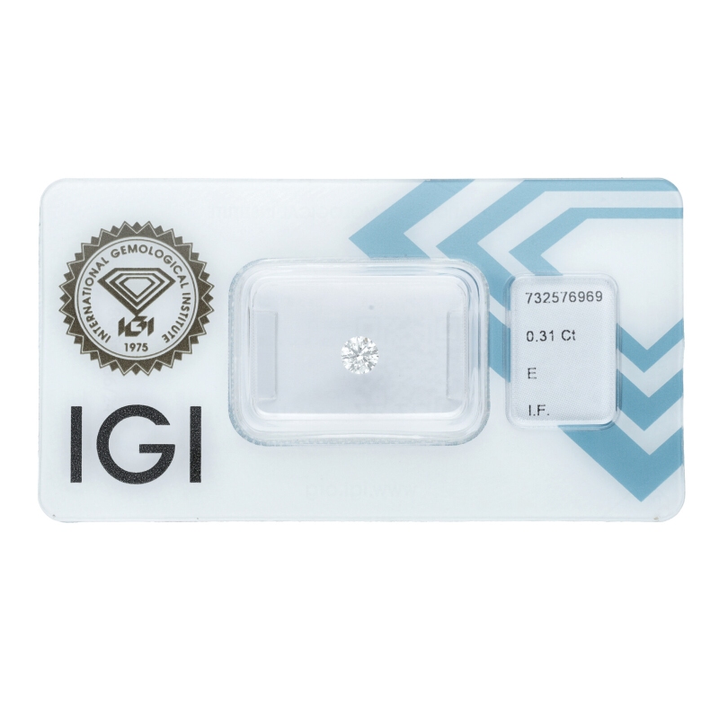 Diamant Certifié IGI  0.31 CT E IF