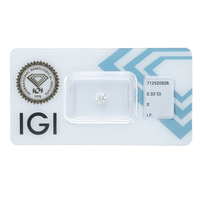 Diamant Certifié IGI   0.32 CT E IF