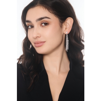 Pendantes en tissu en or blanc 18k avec diamants