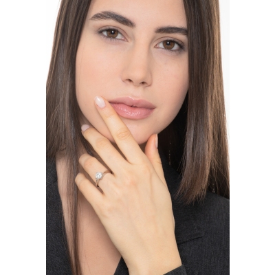 Anneau solitaire certifié IGI diamant blanc ct 1.00