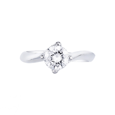 Anneau solitaire certifié IGI diamant blanc ct 1.00