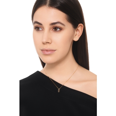 Collier Trilogy en or 18 K avec diamants noirs