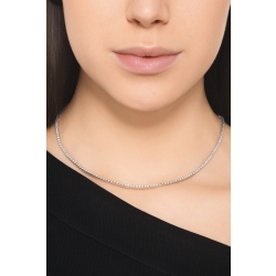 Collier Tennis en Or Blanc 18k avec Diamants Naturels 2