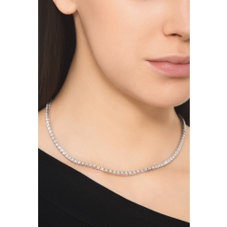 Collier tennis or blanc 18K avec diamants 2
